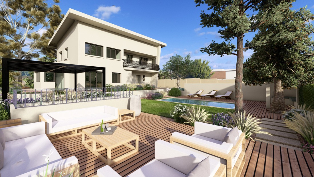 Jardin en surplomb 3D
