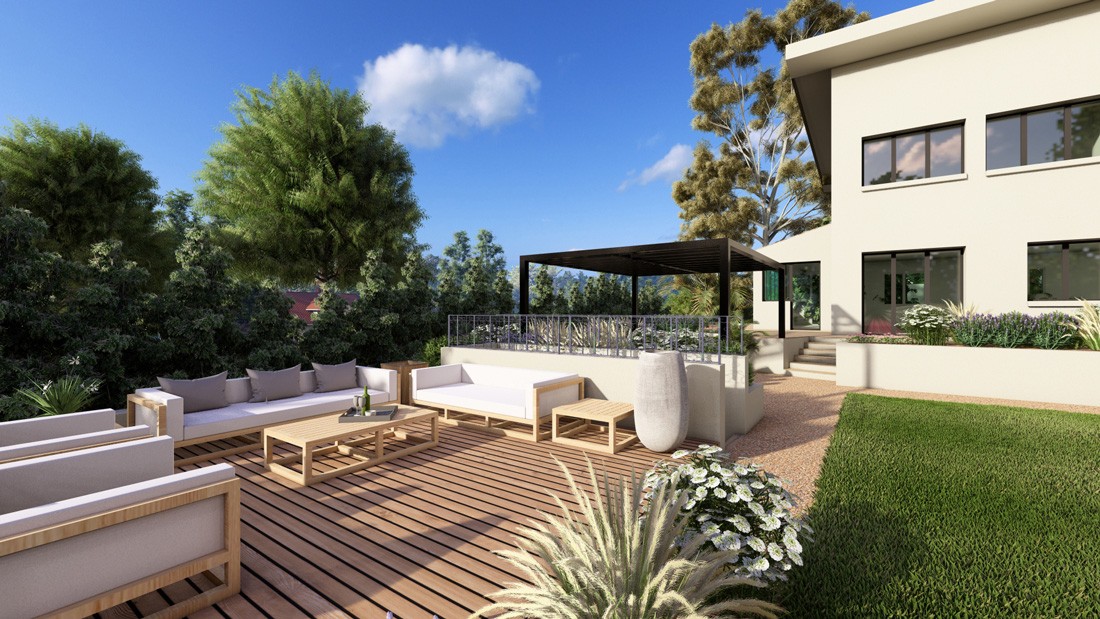 Jardin en surplomb 3D