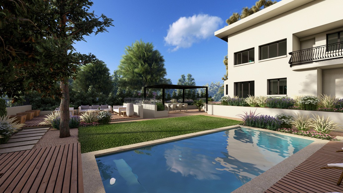 Jardin en surplomb 3D