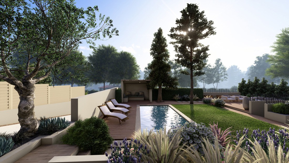 Jardin en surplomb 3D