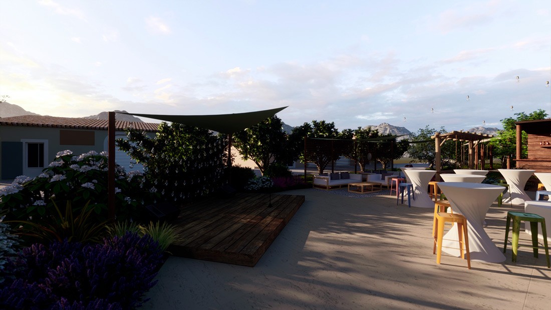 Aménagement extérieur domaine viticole