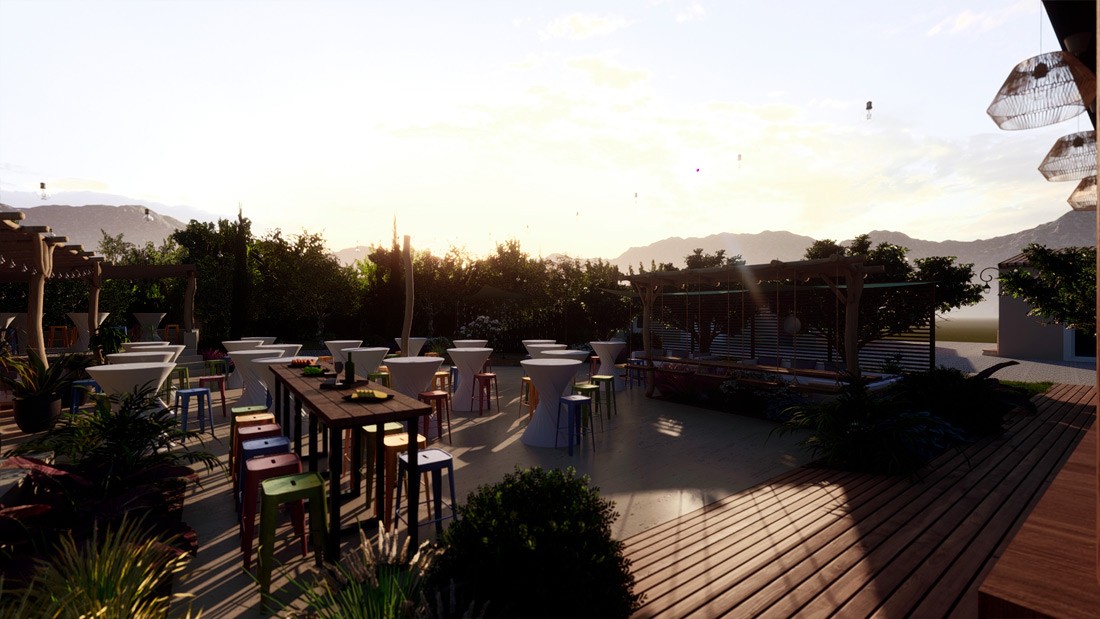 Aménagement extérieur domaine viticole