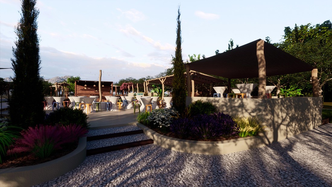 Aménagement extérieur domaine viticole